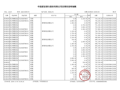 对公账户流水制作